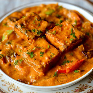 Paneer Tikka Masala / เต้าหู้นม/หอมแดง/พริกหวาน/มะเขือเทศ หมักเครื่องเทศ นำไปย่าง